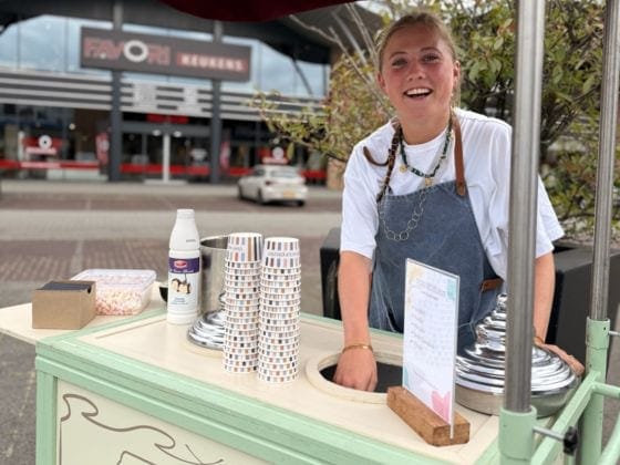 ijskar op een locatie